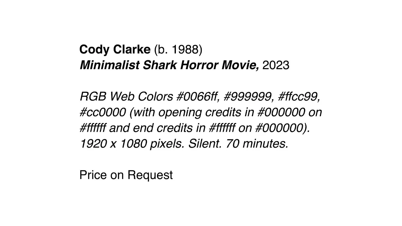 Minimalist Shark Horror Movie